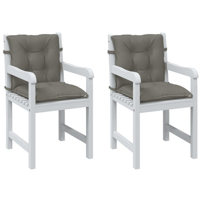 vidaXL Coussins pour chaises basses 2 pcs Gris foncé 100x50x7 cm Tissu