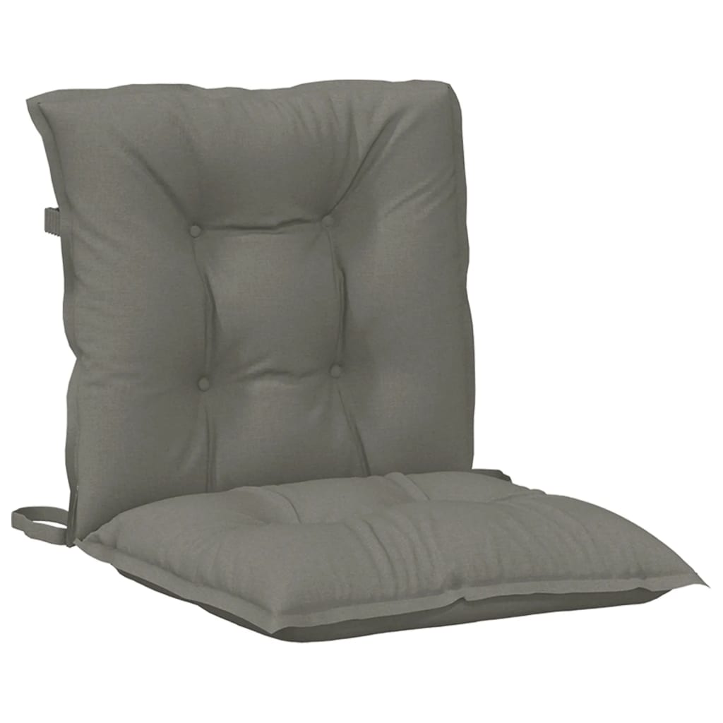 vidaXL Niedriglehner-Auflagen 4 Stk. Dunkelgrau 100x50x7 cm Stoff