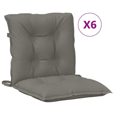vidaXL Coussins de chaise longue 6 pcs Gris foncé 100x50x7 cm Tissu