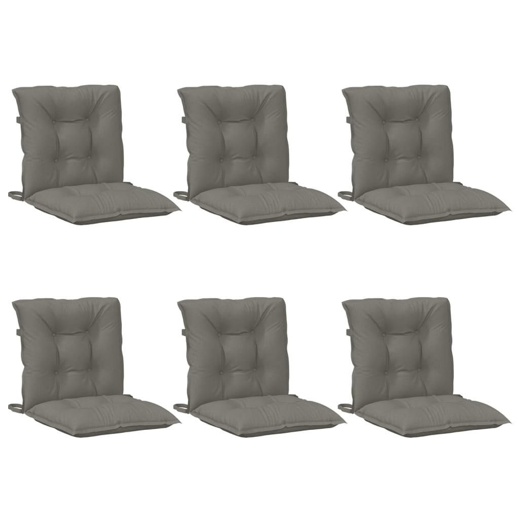 vidaXL Coussins de chaise longue 6 pcs Gris foncé 100x50x7 cm Tissu
