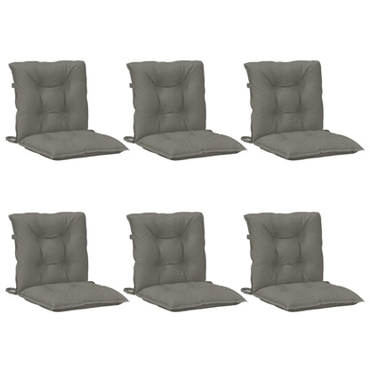vidaXL Coussins de chaise longue 6 pcs Gris foncé 100x50x7 cm Tissu