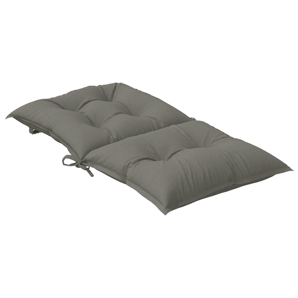vidaXL Coussins de chaise longue 6 pcs Gris foncé 100x50x7 cm Tissu