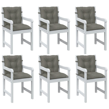 vidaXL Coussins de chaise longue 6 pcs Gris foncé 100x50x7 cm Tissu