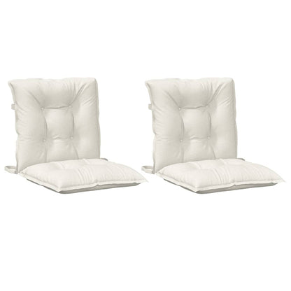 vidaXL Niedriglehner-Auflagen 2 Stk. Melange Creme 100x50x7 cm Stoff