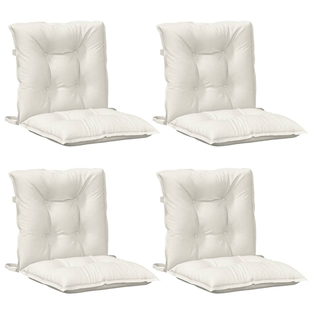 vidaXL Niedriglehner-Auflagen 4 Stk. Melange Creme 100x50x7 cm Stoff