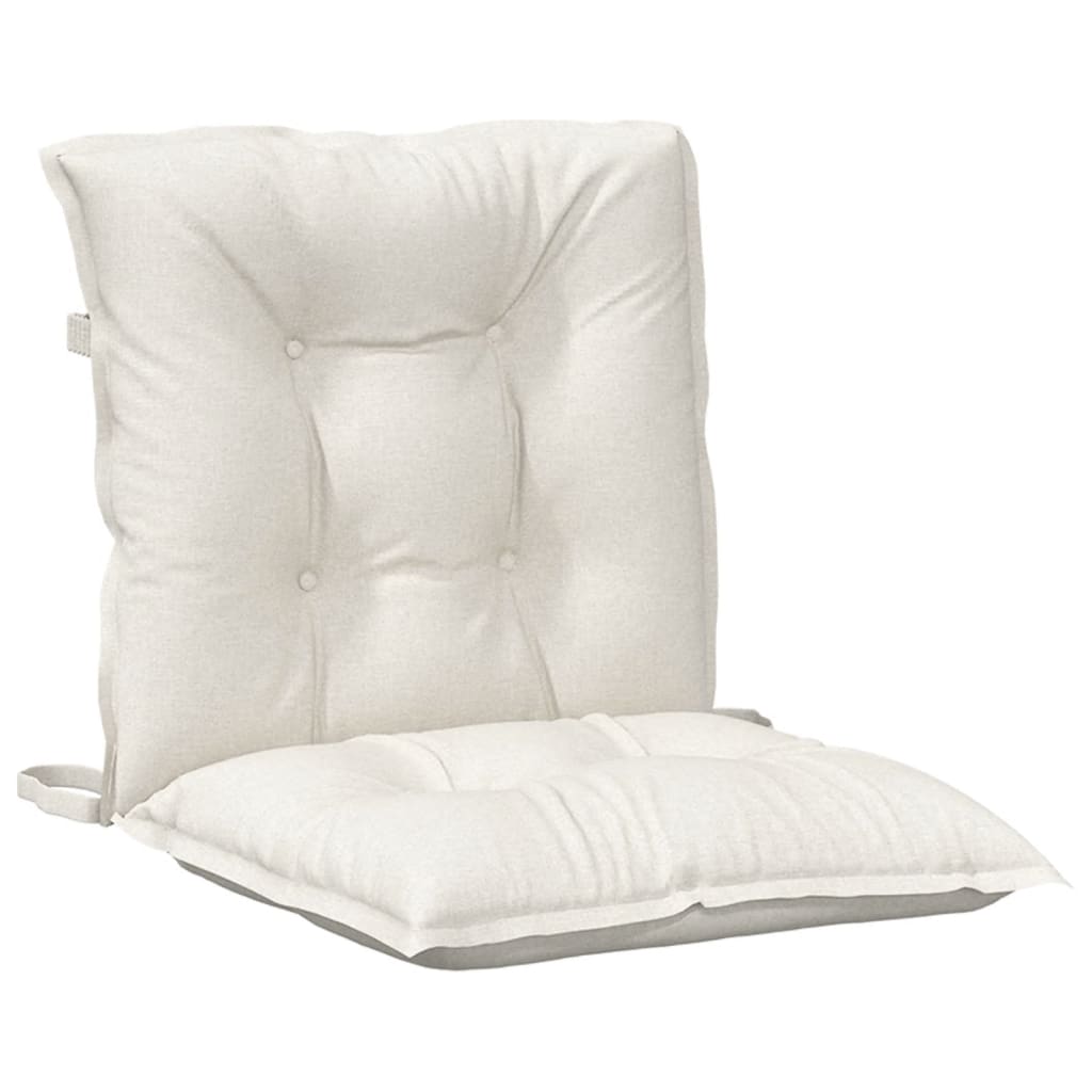 vidaXL Niedriglehner-Auflagen 4 Stk. Melange Creme 100x50x7 cm Stoff