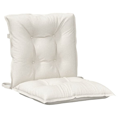 vidaXL Niedriglehner-Auflagen 4 Stk. Melange Creme 100x50x7 cm Stoff
