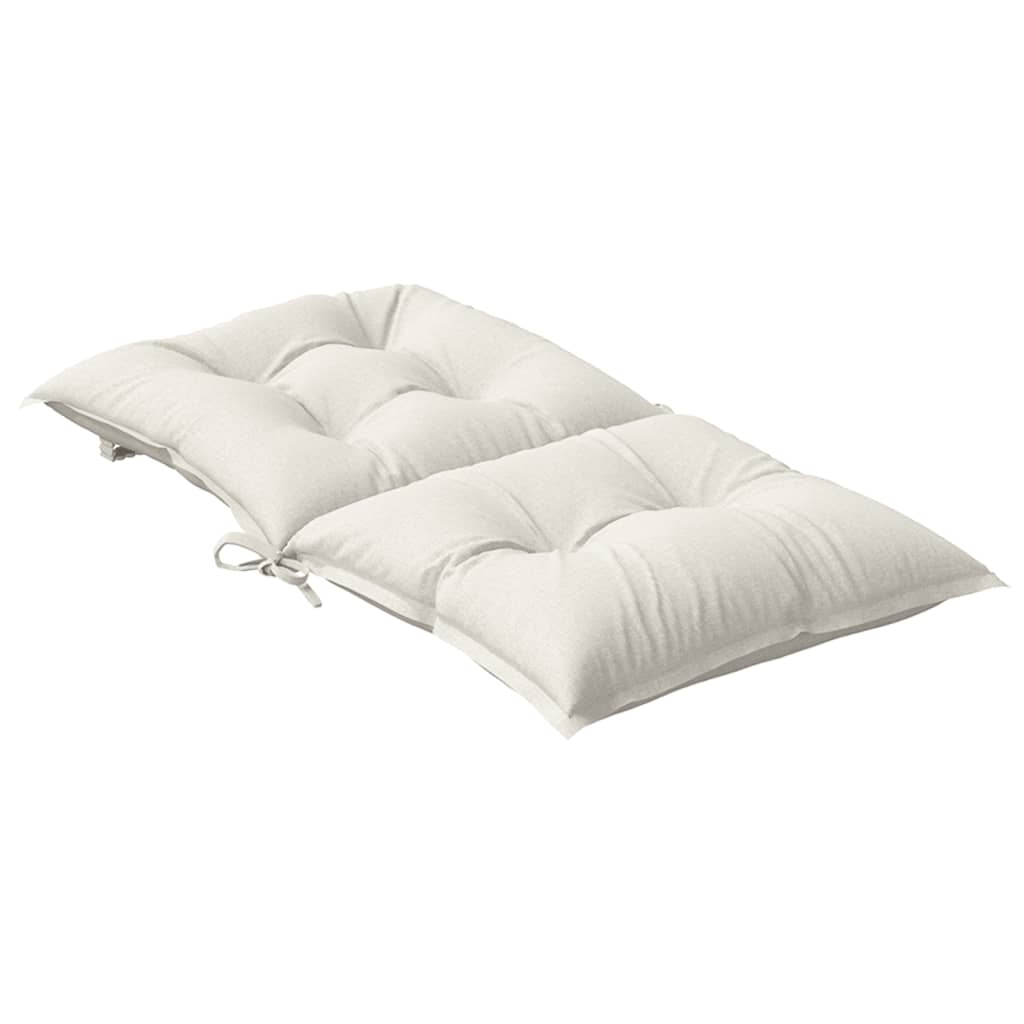 vidaXL Niedriglehner-Auflagen 4 Stk. Melange Creme 100x50x7 cm Stoff