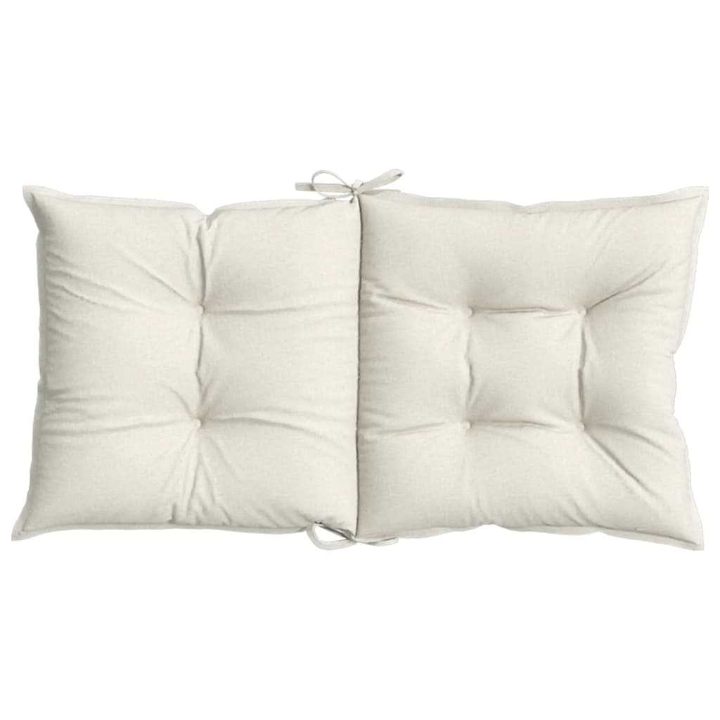 vidaXL Niedriglehner-Auflagen 4 Stk. Melange Creme 100x50x7 cm Stoff