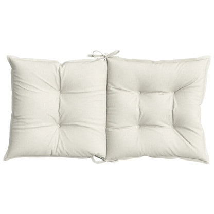 vidaXL Niedriglehner-Auflagen 4 Stk. Melange Creme 100x50x7 cm Stoff