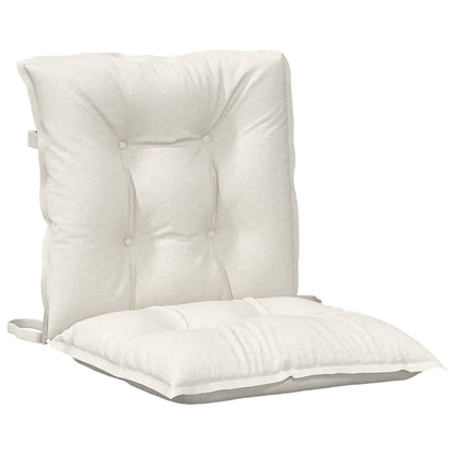 vidaXL Coussins pour chaises à dossier bas 6 pcs Crème chiné 100x50x7 cm Tissu