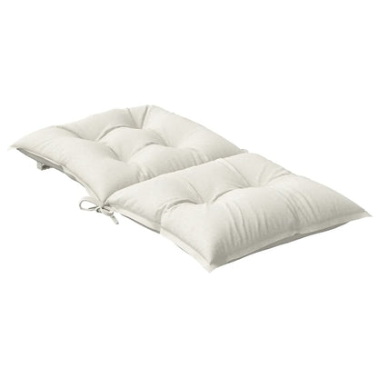vidaXL Coussins pour chaises à dossier bas 6 pcs Crème chiné 100x50x7 cm Tissu