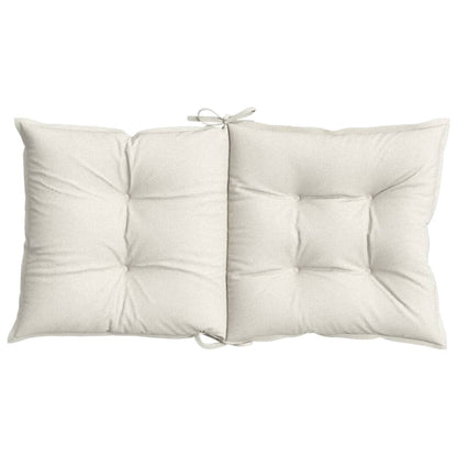 vidaXL Coussins pour chaises à dossier bas 6 pcs Crème chiné 100x50x7 cm Tissu