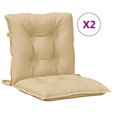 vidaXL Coussins de chaise longue 2 pcs Tissu beige chiné 100x50x7 cm