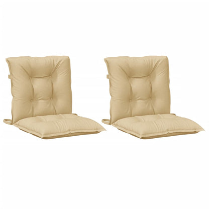 vidaXL Coussins de chaise longue 2 pcs Tissu beige chiné 100x50x7 cm