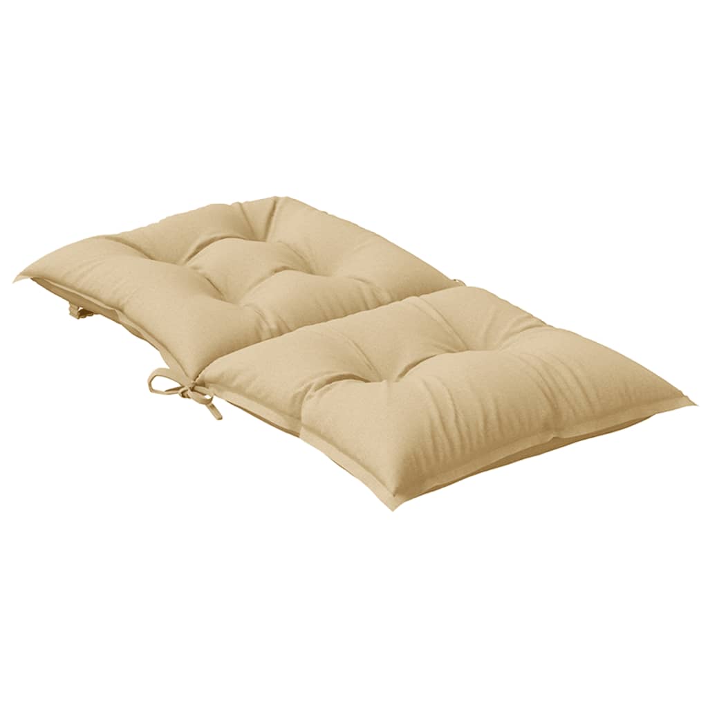 vidaXL Coussins de chaise longue 2 pcs Tissu beige chiné 100x50x7 cm