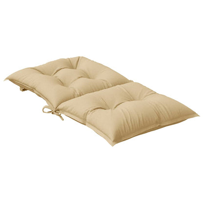 vidaXL Coussins de chaise longue 2 pcs Tissu beige chiné 100x50x7 cm