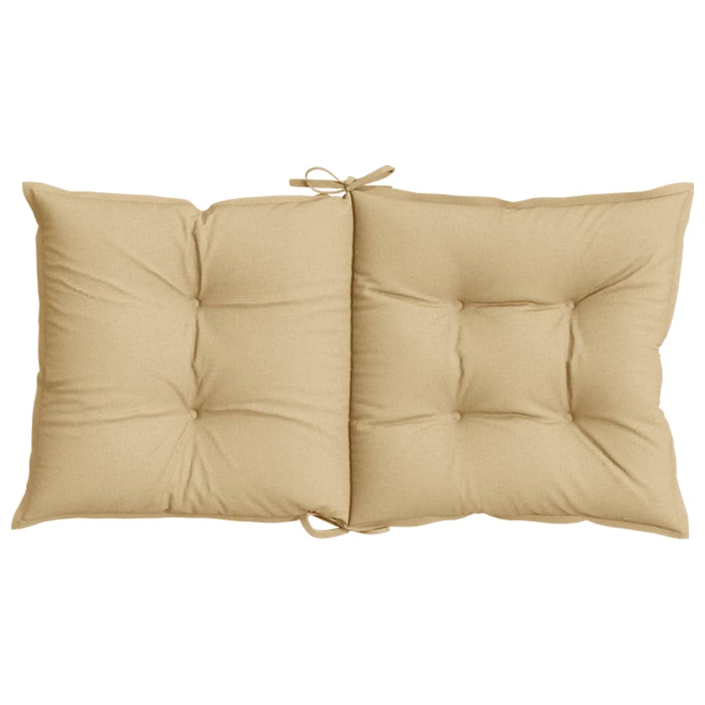 vidaXL Coussins de chaise longue 2 pcs Tissu beige chiné 100x50x7 cm