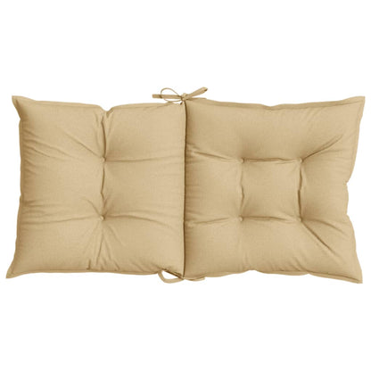 vidaXL Coussins de chaise longue 2 pcs Tissu beige chiné 100x50x7 cm