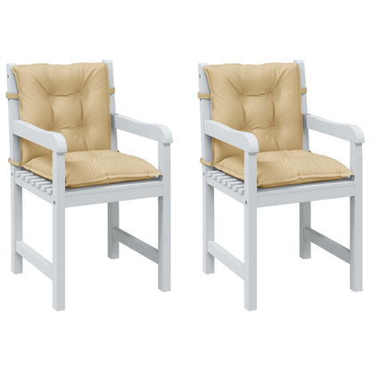 vidaXL Coussins de chaise longue 2 pcs Tissu beige chiné 100x50x7 cm