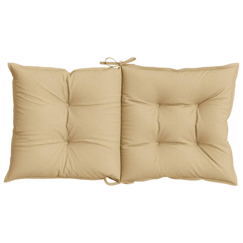 vidaXL Coussins pour chaises basses 4 pcs Mélange Beige 100x50x7 cm Tissu