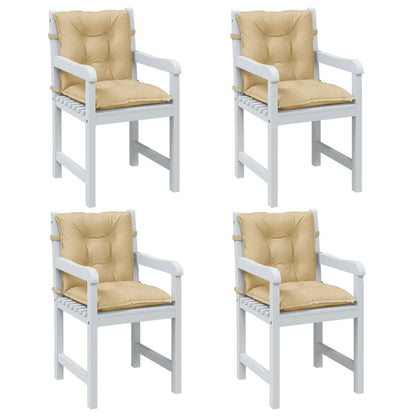 vidaXL Coussins pour chaises basses 4 pcs Mélange Beige 100x50x7 cm Tissu