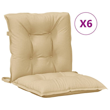 vidaXL Coussins pour fauteuils bas 6 pcs Mélange beige 100x50x7 cm Tissu