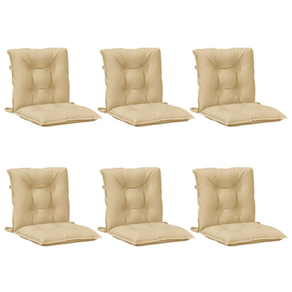 vidaXL Coussins pour fauteuils bas 6 pcs Mélange beige 100x50x7 cm Tissu