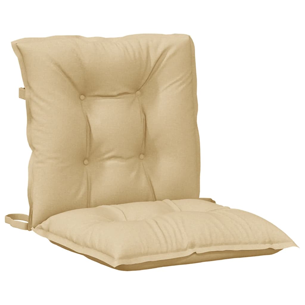 vidaXL Coussins pour fauteuils bas 6 pcs Mélange beige 100x50x7 cm Tissu
