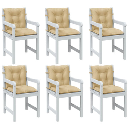 vidaXL Coussins pour fauteuils bas 6 pcs Mélange beige 100x50x7 cm Tissu