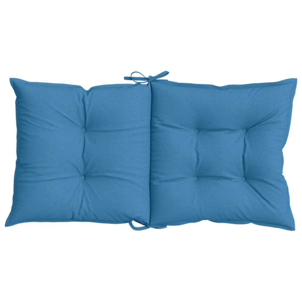 vidaXL Coussins de chaise longue dossier bas 4 pcs Bleu mélangé 100x50x7 cm Tissu
