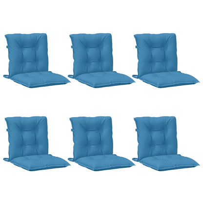 vidaXL Coussins de chaise longue 6 pcs Bleu chiné 100x50x7 cm Tissu