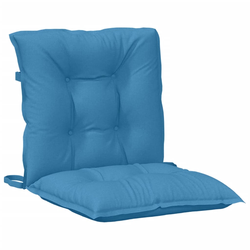 vidaXL Coussins de chaise longue 6 pcs Bleu chiné 100x50x7 cm Tissu