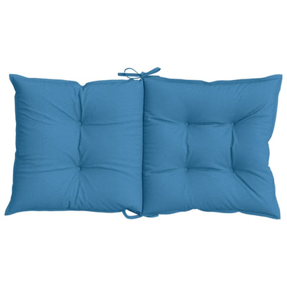 vidaXL Coussins de chaise longue 6 pcs Bleu chiné 100x50x7 cm Tissu