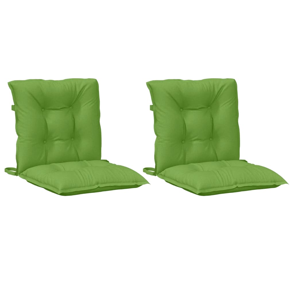 vidaXL Coussins de chaise longue 2 pcs Vert mélangé 100x50x7 cm Tissu