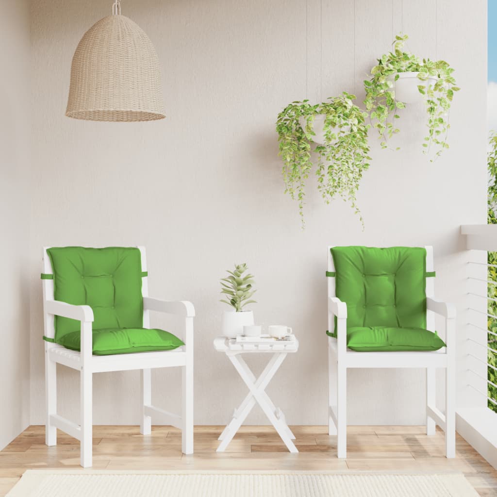 vidaXL Coussins de chaise longue 2 pcs Vert mélangé 100x50x7 cm Tissu