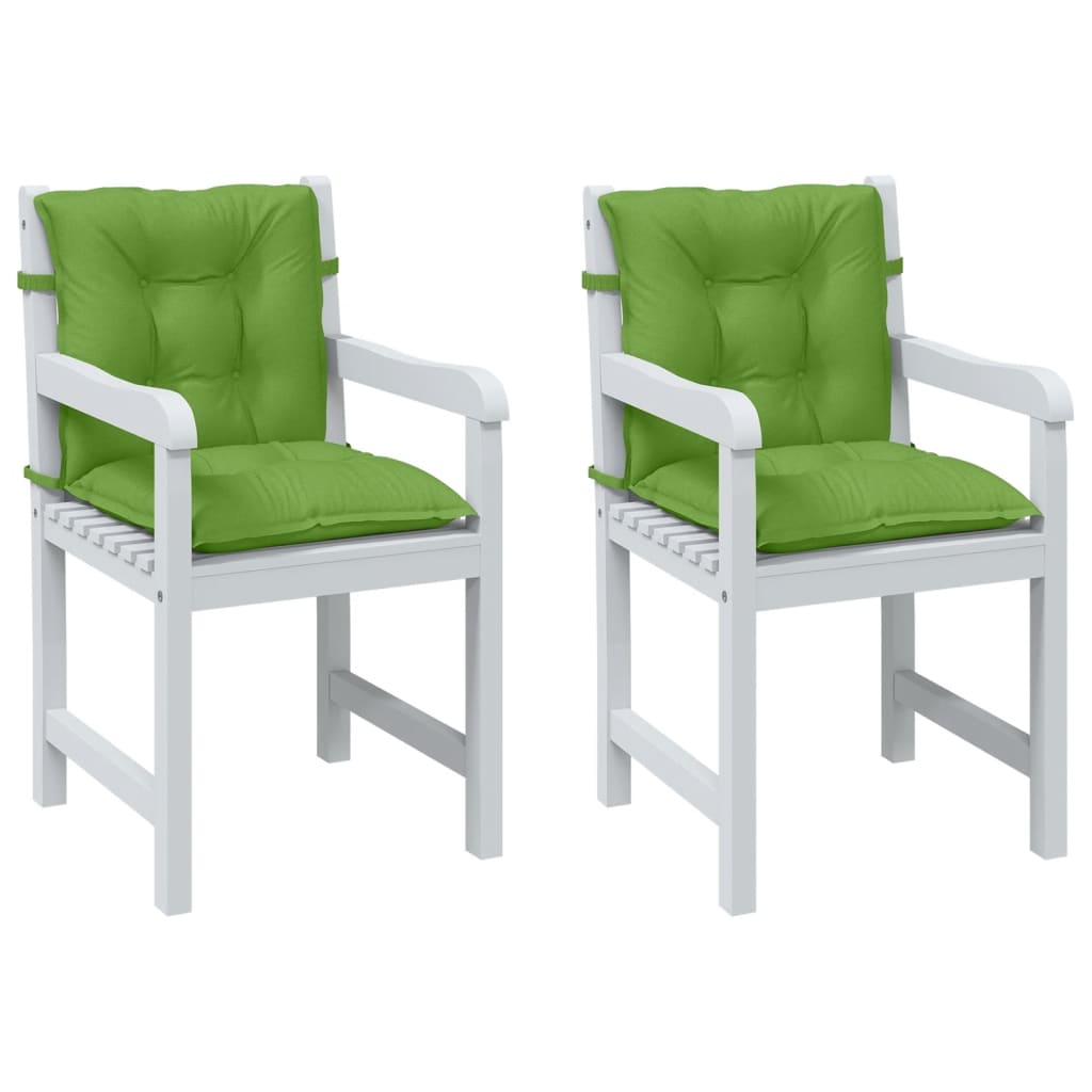 vidaXL Coussins de chaise longue 2 pcs Vert mélangé 100x50x7 cm Tissu