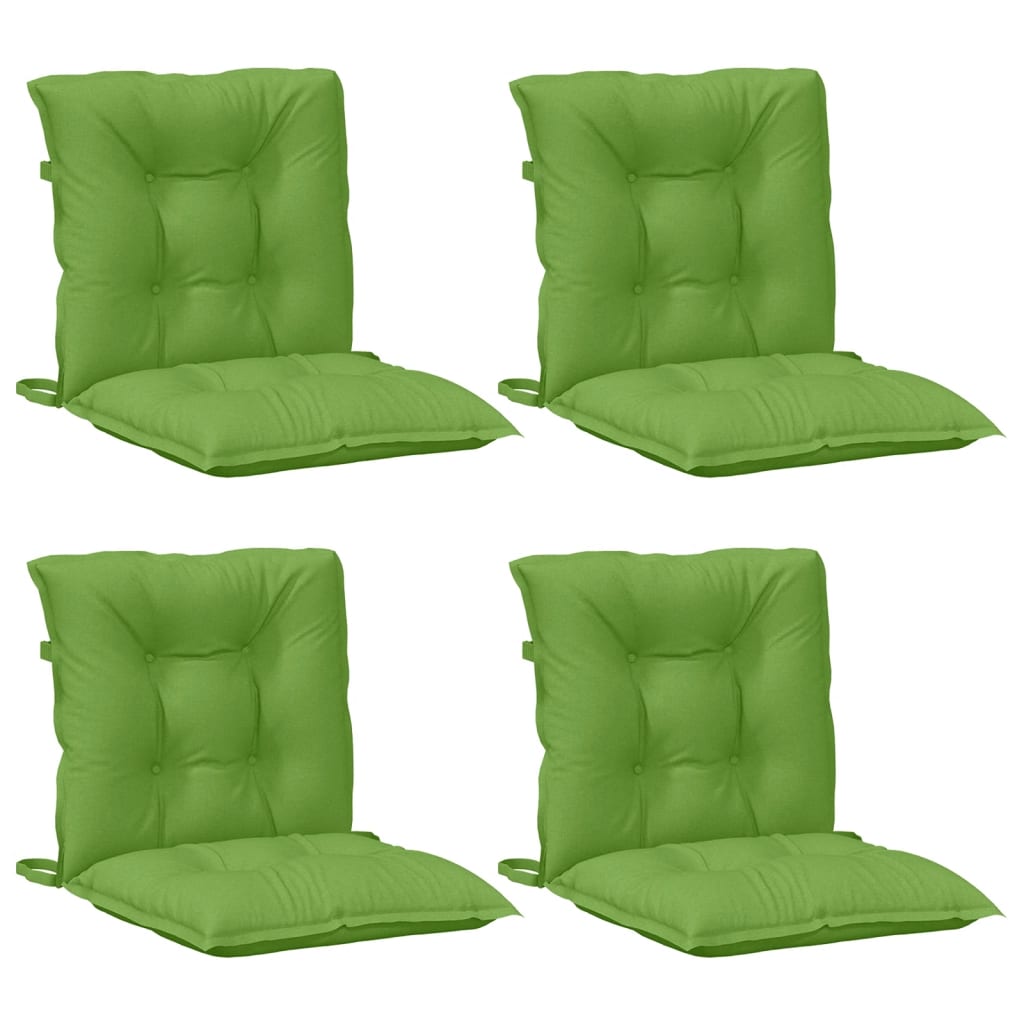 vidaXL Coussins de chaise longue 4 pcs Mélange vert 100x50x7 cm Tissu