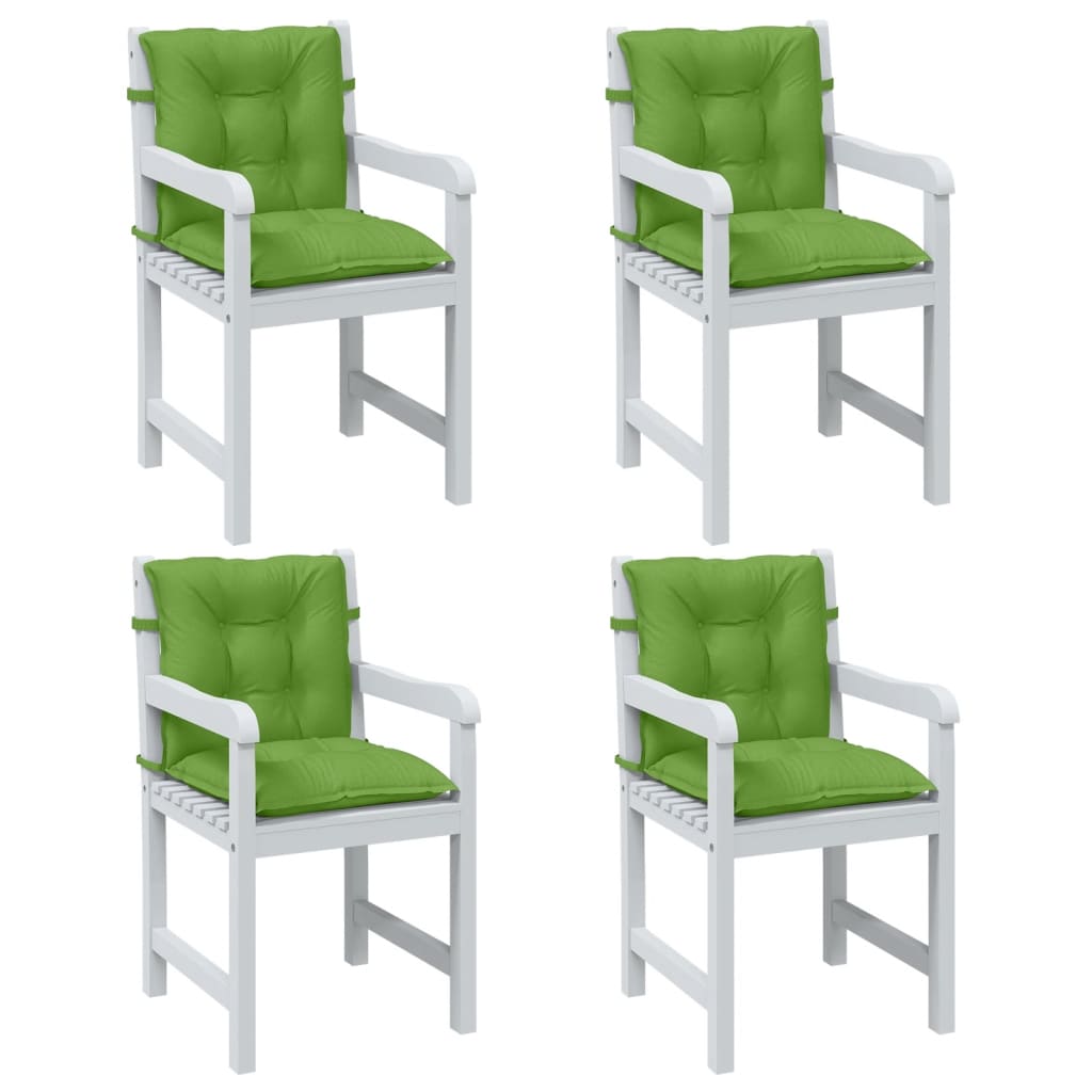 vidaXL Coussins de chaise longue 4 pcs Mélange vert 100x50x7 cm Tissu