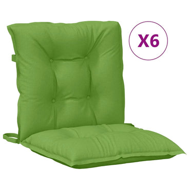 vidaXL Coussins de chaise longue 6 pcs Tissu mélangé vert 100x50x7 cm