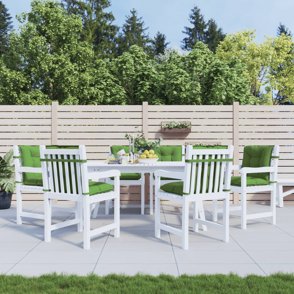 vidaXL Coussins de chaise longue 6 pcs Tissu mélangé vert 100x50x7 cm