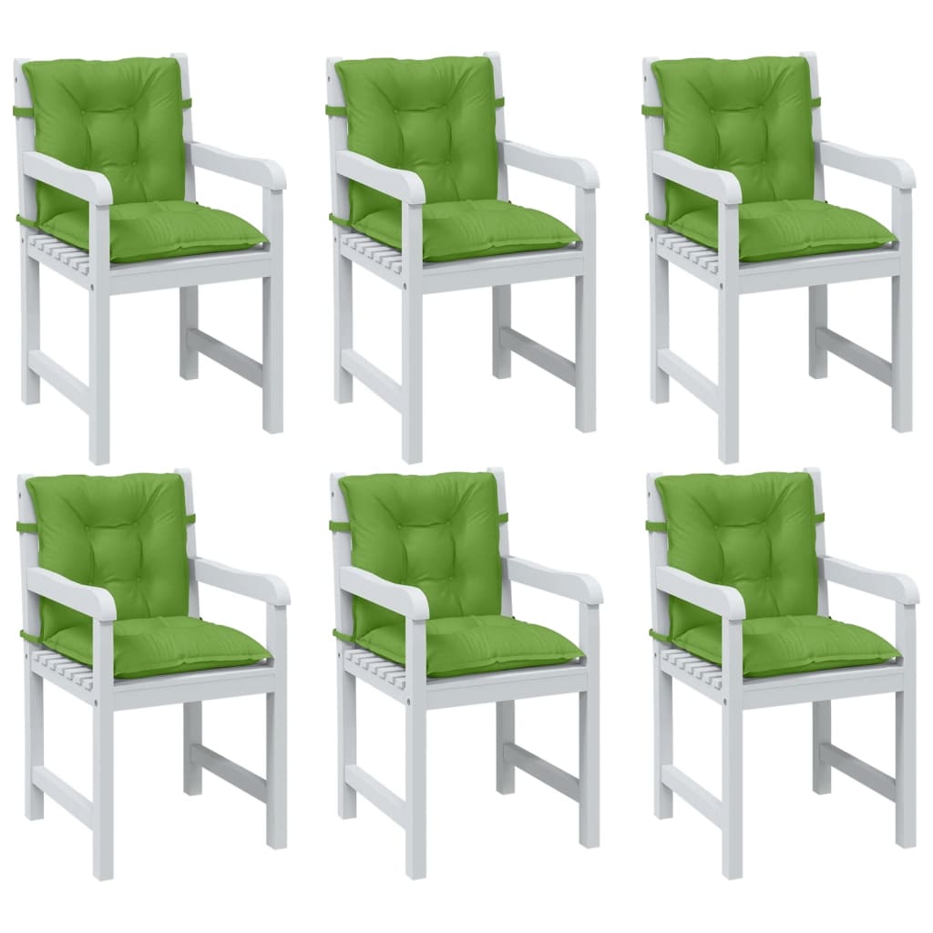 vidaXL Coussins de chaise longue 6 pcs Tissu mélangé vert 100x50x7 cm