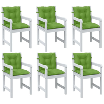 vidaXL Coussins de chaise longue 6 pcs Tissu mélangé vert 100x50x7 cm