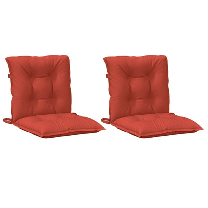 vidaXL Coussins de dossier bas 2 pcs Rouge chiné 100x50x7 cm Tissu