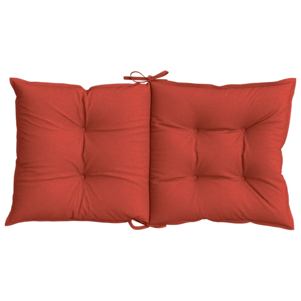 vidaXL Coussins de dossier bas 2 pcs Rouge chiné 100x50x7 cm Tissu