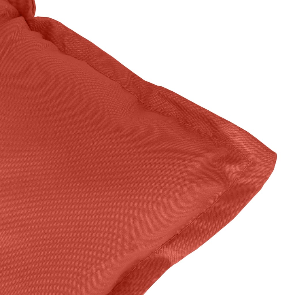 vidaXL Coussins de dossier bas 2 pcs Rouge chiné 100x50x7 cm Tissu