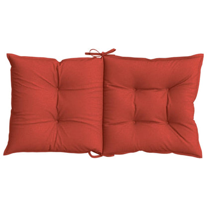 vidaXL Coussins de chaise basse 4 pcs Rouge chiné 100x50x7 cm Tissu