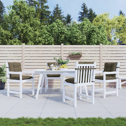 vidaXL Coussins pour chaises à dossier bas 4 pcs Tissu mélangé Taupe 100x50x7 cm