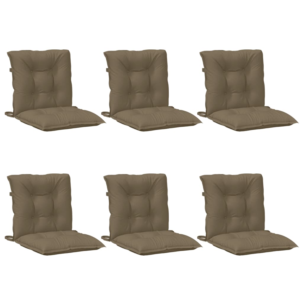 vidaXL Coussins de chaise longue 6 pcs Tissu méli-mélo taupe 100x50x7 cm
