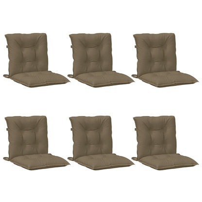 vidaXL Coussins de chaise longue 6 pcs Tissu méli-mélo taupe 100x50x7 cm